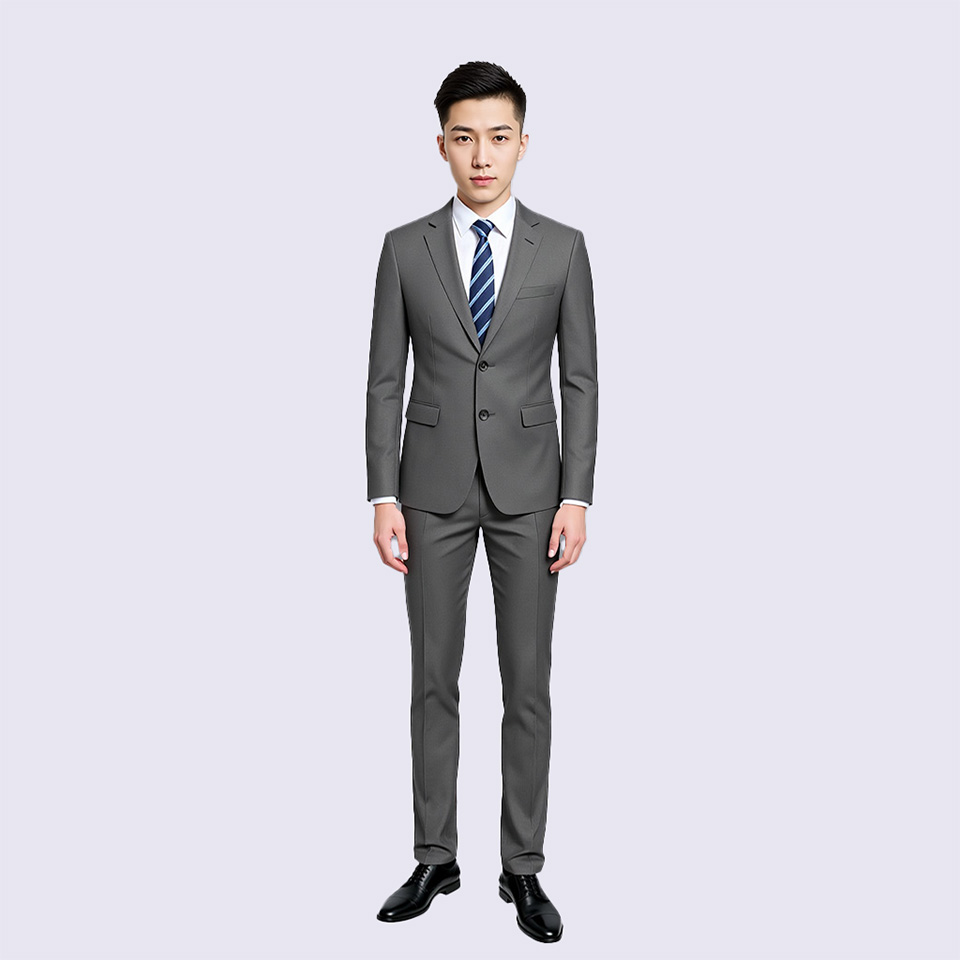 灰色男式西服套装-商城工具