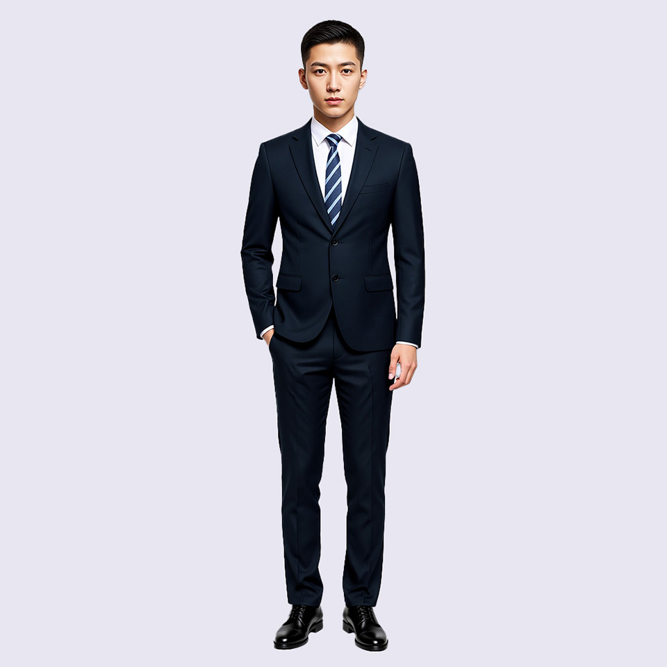 藏青男式西服套装-商城工具