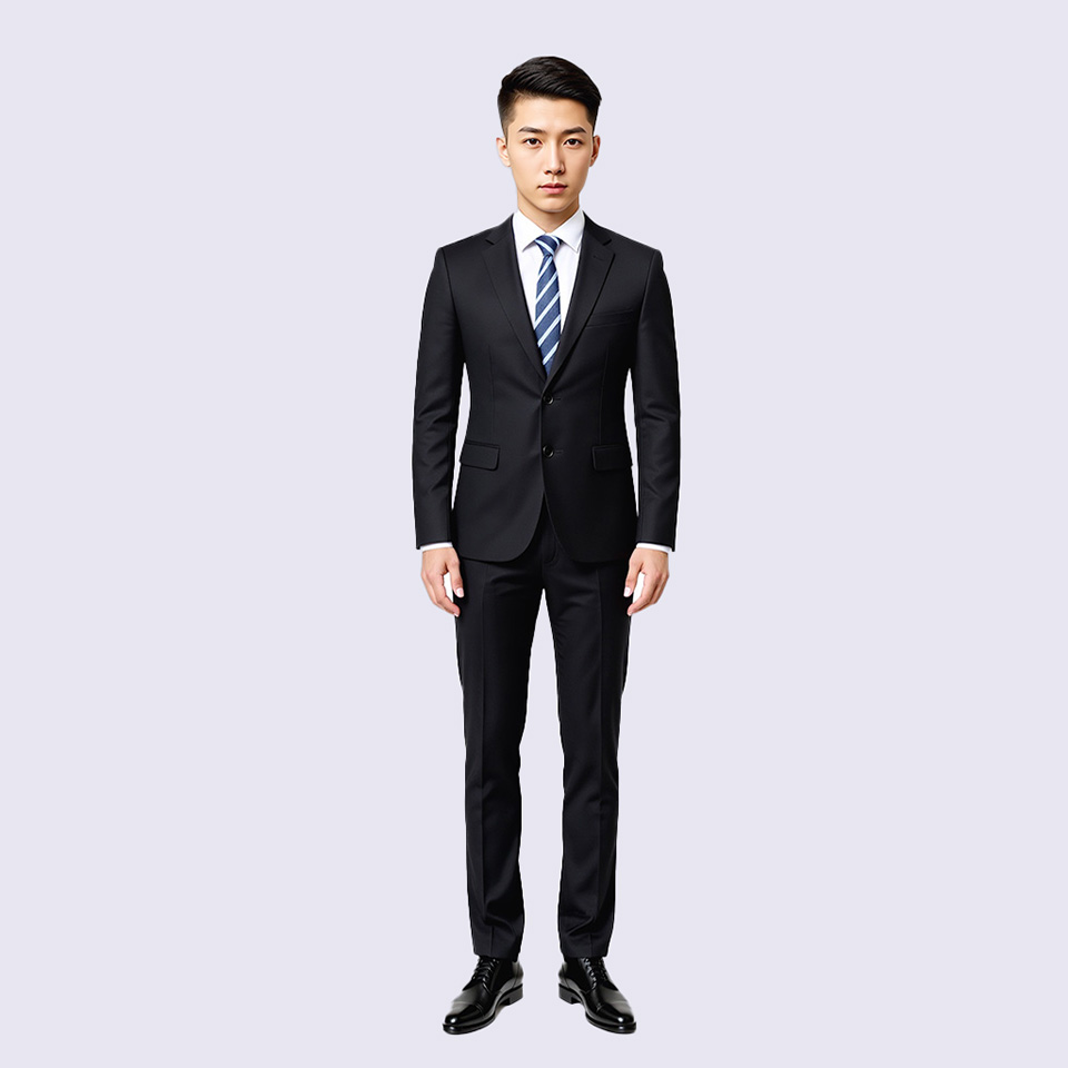 黑色男式西服套装-商城工具