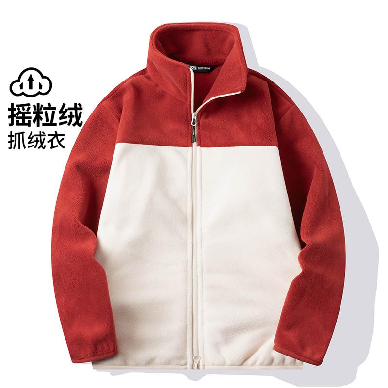 HM-STL2410时尚拼色抓绒衣-POLO衫